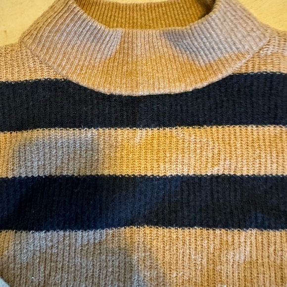 Halogen Nordstroms Women’s Striped Tan and Black Sweater SZ XL - Picture 3 of 5